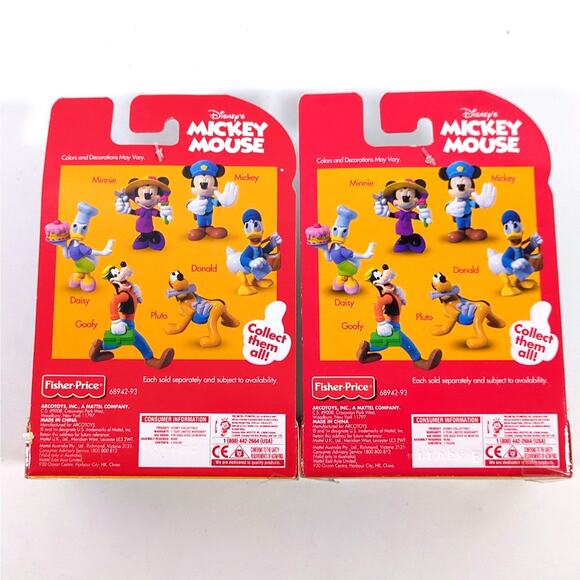 Mickey Mouse Donald Daisy Duck 2" Figure Lot VTG 2000 Fisher-Price NEW NIB - Picture 2 of 2